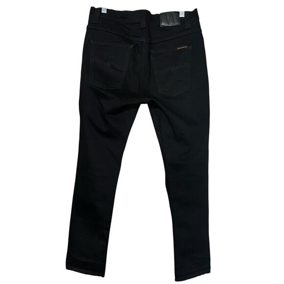 Nudie Jeans Men Brute Knut Jeans 29X28 Dry Cold Black Organic Casual Minimalist - Picture 3 of 10